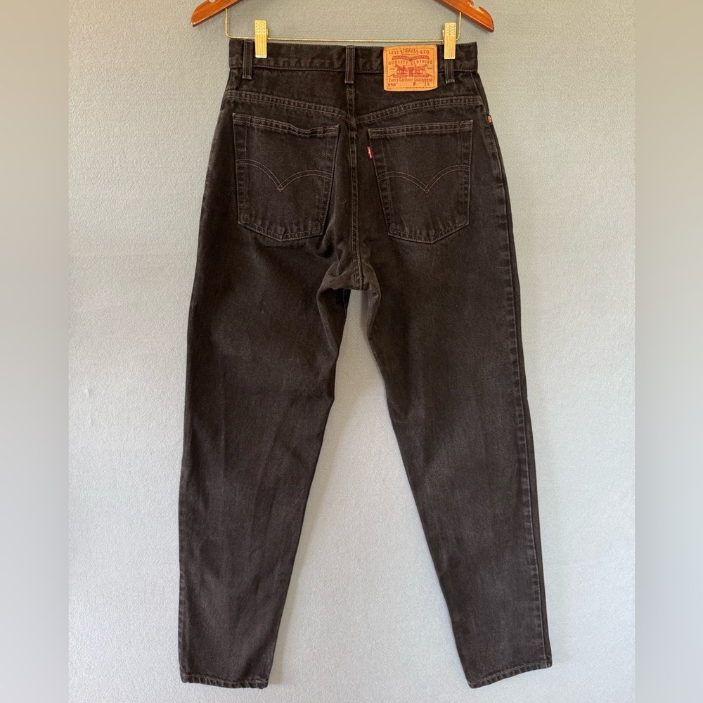 Vintage Levi’s 550 Black Relaxed Fit Tapered mom Jeans Women’s 10 Regular - Picture 3 of 13